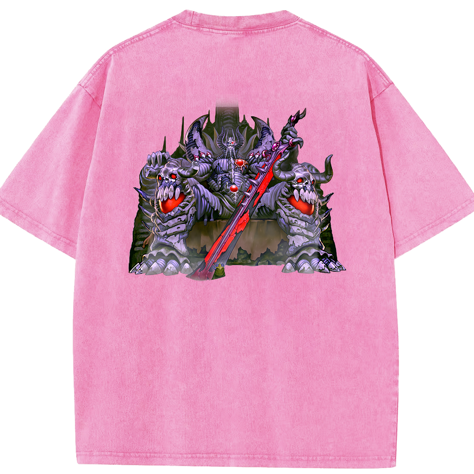 （画像用） 遊☆戯☆王 Yu-Gi-Oh! 綿100% ヴィンテージ風 半袖Tシャツ（背面プリント）